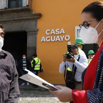 El gobernador Miguel Barbosa participó en  Simulacro