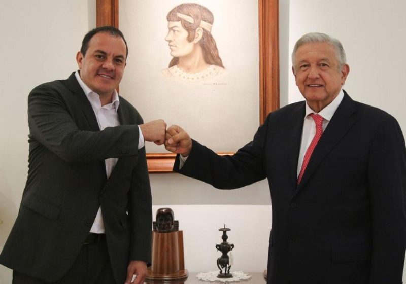 AMLO y Cuauhtémoc Blanco, Gobernador de Morelos se reúnen en Palacio Nacional