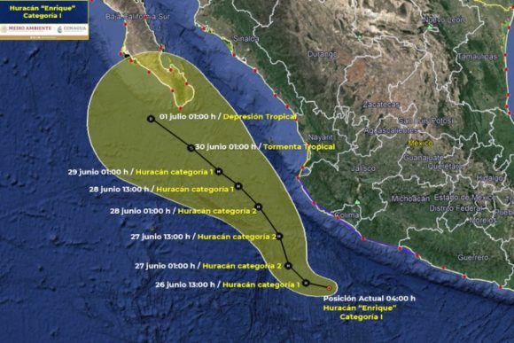 Enrique el primer huracán de la temporada en el Pacífico