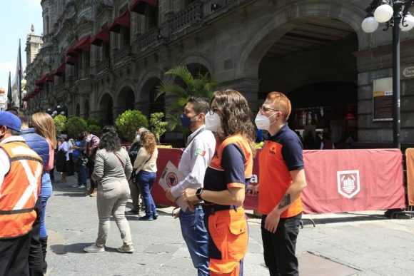 Registra Ciudad de Puebla tiempo de evacuación promedio de 2.15 minutos durante el Primer Simulacro Nacional 2021