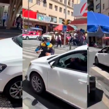 (VIDEO) Conductor atropella a policía en CDMX para evitar ser multado