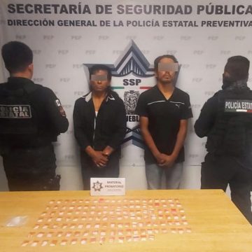 Captura Policía Estatal a dos presuntos narcomenudistas en San Andrés Cholula