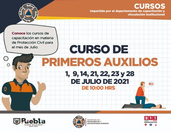 Invita Protección Civil Municipal a cursos de capacitación