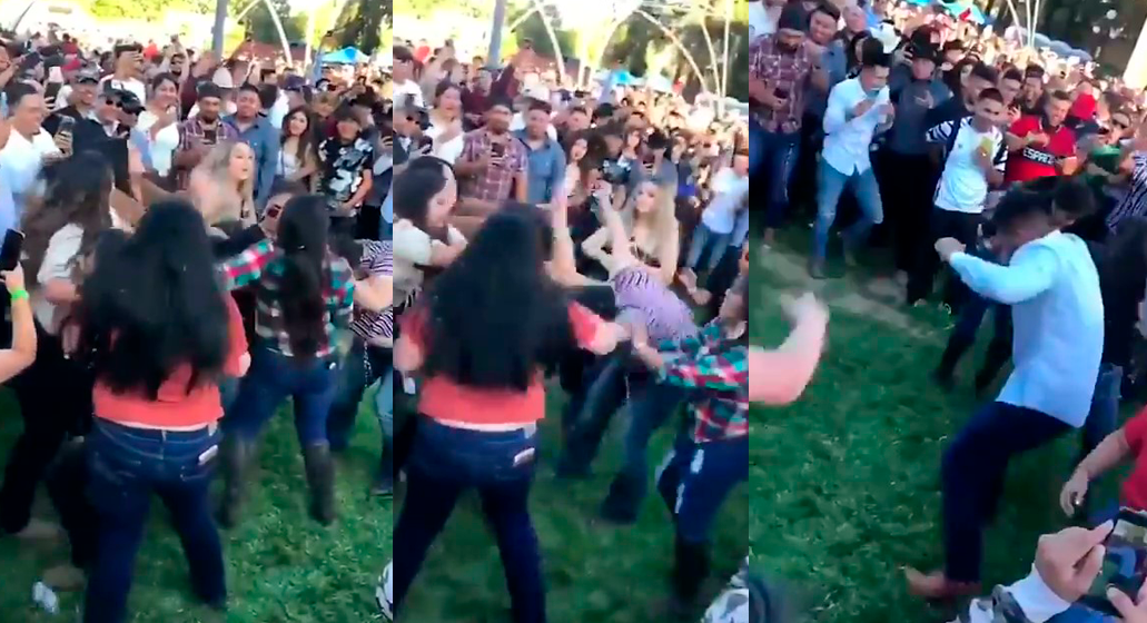 (VIDEO) Hombre comienza a bailar y detiene pelea entre mujeres