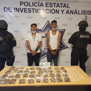 Detiene SSP a dos presuntos narcomenudistas en Plaza Loreto