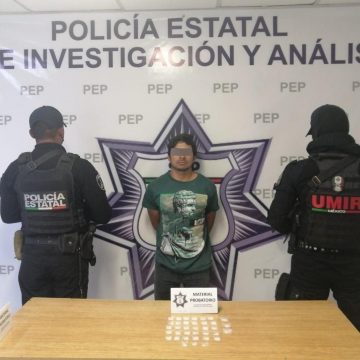 Detiene Policía Estatal a “El Roy”, presunto narcomenudista