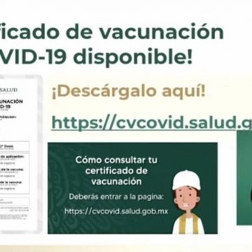 Así se puede tramitar el certificado de vacunación en México