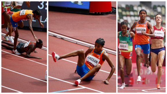 ¡Increíble! Sifan Hassan se cae, se levanta y gana  carrera