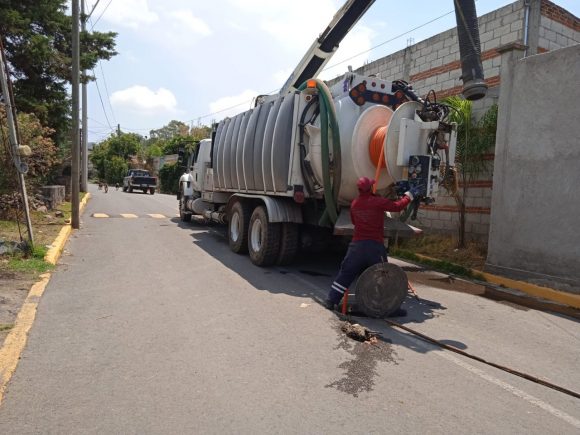 Interviene CEASPUE red de drenaje sanitario en Ocoyucan