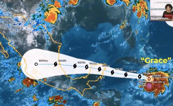 ‘Grace’ evoluciona a huracán y se dirige a la Península de Yucatán