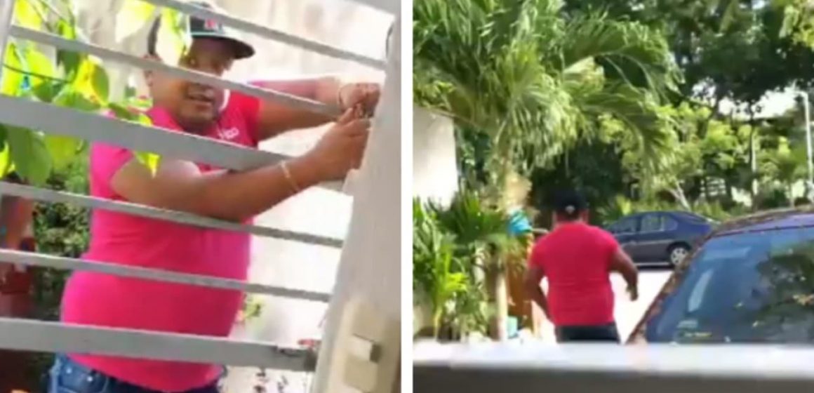 (VIDEO) Mujer graba a hombres queriendo entrar a su casa en Quintana Roo