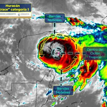 Huracán ‘Grace’ toca tierra al sur de Tulum, en Quintana Roo