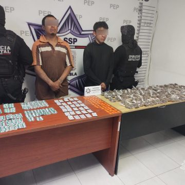 Captura Policía Estatal a dos personas en posesión de casi mil pastillas psicotrópicas