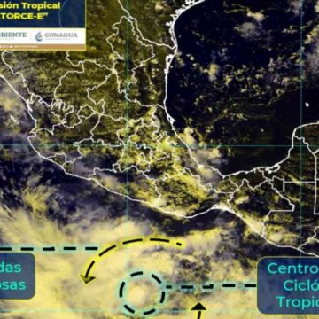 Depresión tropical 14-E se forma frente a las costas de Guerrero