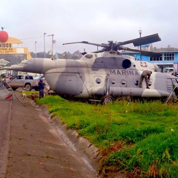 Se desploma helicoptero de la Marina donde viajaba secretario de Gobierno de Veracruz
