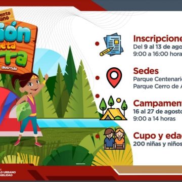 Ayuntamiento de Puebla invita a participar en el Campamento de Verano “Misión Planeta Tierra”