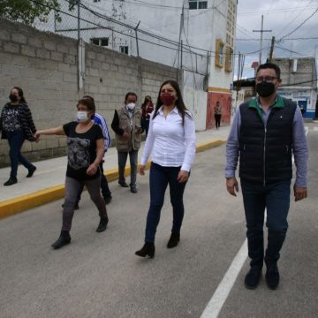 Entrega Ayuntamiento de Puebla tres calles nuevas y obras en Juntas Auxiliares