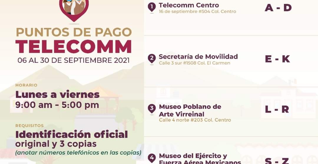 Del 6 al 30 de septiembre serán los pagos para Adultos Mayores en Puebla Capital