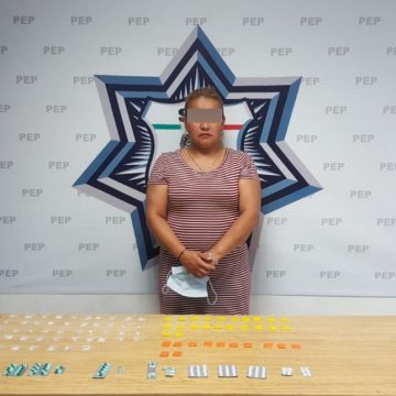 Con pastillas psicotrópicas, Policía Estatal captura a mujer