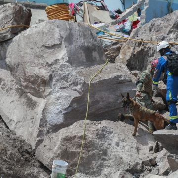 (VIDEO) Hombre busca a su familia entre los escombros tras derrumbe del Cerro de Chiquihuite