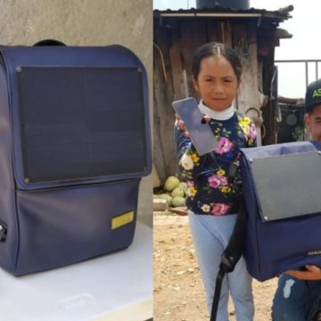 (VIDEO) Mexicano crea mochila solar con piel de nopal para dar luz e internet a comunidades rurales