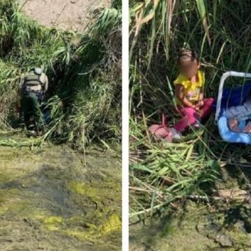 Abandonan a niña y bebé migrantes a orillas del río Grande; padres dejaron carta