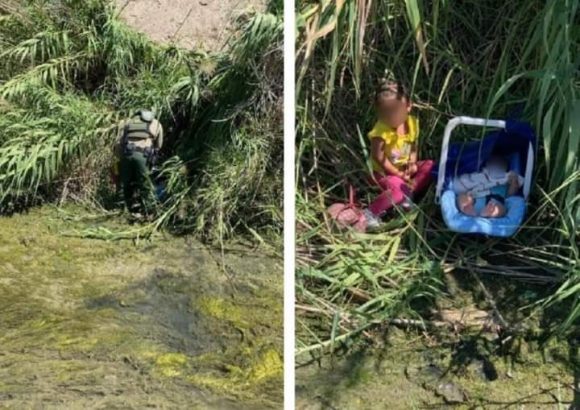 Abandonan a niña y bebé migrantes a orillas del río Grande; padres dejaron carta