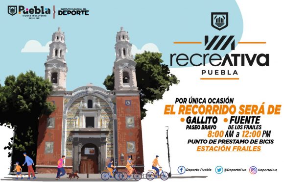 Anuncia Ayuntamiento de Puebla cambio temporal en Vía Recreativa este domingo 3 de octubre