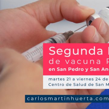 Habitantes de San Pedro y San Andrés Cholula recibirán 2da dosis Pfizer en Xoxtla