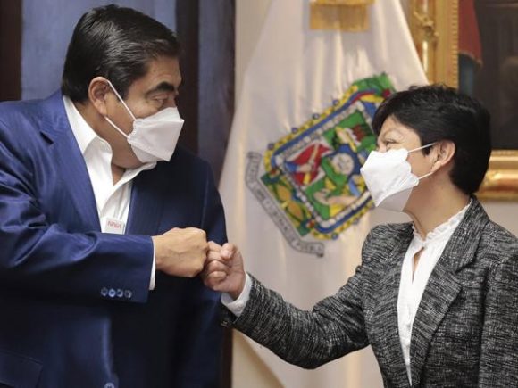 Reunión del gobernador Barbosa Huerta con la rectora de la BUAP