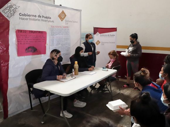 MIGRACIÓN_2 Realiza SEDIF jornada de salud en estación migratoria de Puebla