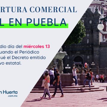 Confirma Gobernador Barbosa reapertura total comercial en Puebla