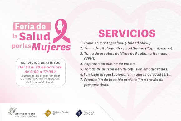 Postal_1 Este martes, SEDIF y Salud realizarán la “Feria de la Salud por las Mujeres”