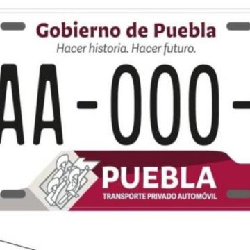 A partir del 20 de diciembre será obligatorio el canje de placas en Puebla