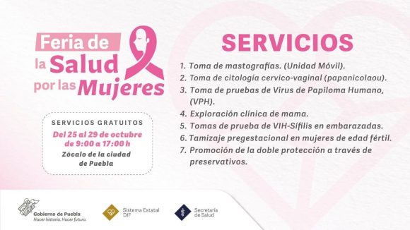 Desde este lunes, “Feria de la Salud por las Mujeres” en el zócalo capitalino