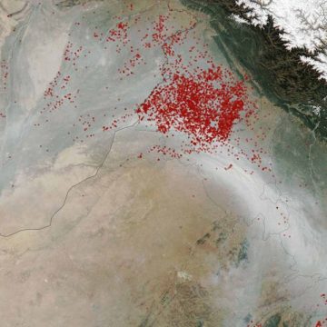 Así se ve la nube de contaminación en India desde el espacio: NASA