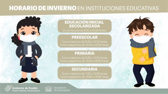 5ef23ad8-a5a6-4fa3-81e9-db1641b6da17 Inicia horario de invierno en escuelas de educación obligatoria: SEP