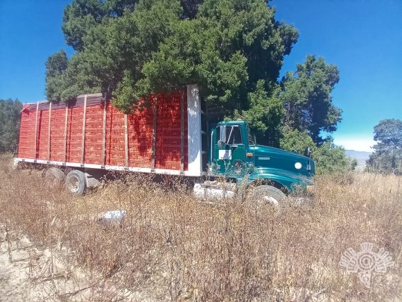6795436907834567905436297853467895432 Recupera Policía Estatal camión cargado con pollo
