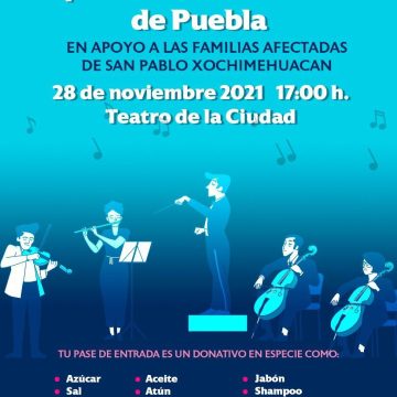 Ayuntamiento de Puebla invita a concierto con causa en apoyo a familias de San Pablo Xochimehuacán