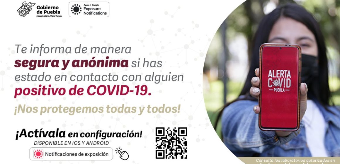 Gobierno estatal pone en marcha “Alerta Covid Puebla”, una aplicación para notificar posible explosión al virus