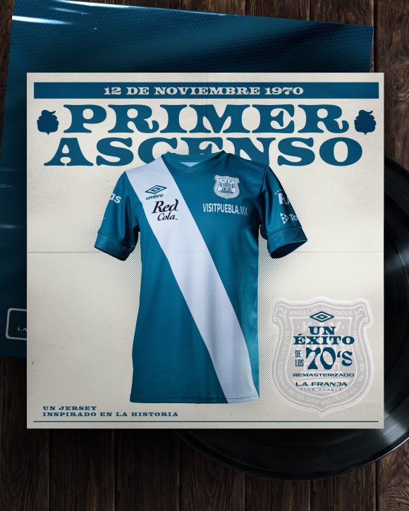 El Puebla presume nuevo jersey con un homenaje al Ascenso de 1970