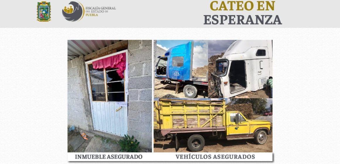 Durante cateo en Esperanza, la Fiscalía recuperó tres vehículos
