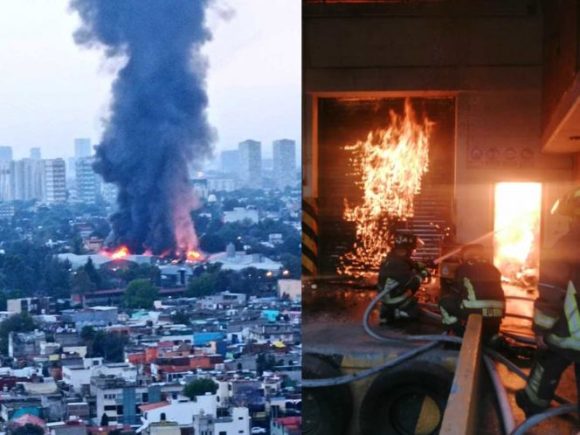 2702111 Se registra incendio en fábrica de bicicletas en Azcapotzalco, CDMX