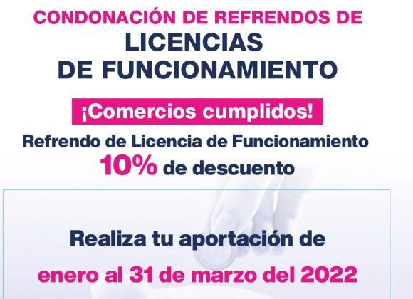 Aprovecha últimos días de condonación en licencias de funcionamiento