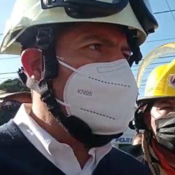 Supervisa alcalde Eduardo Rivera rescate tras explosión en la Diagonal