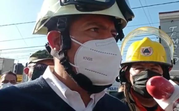 Supervisa alcalde Eduardo Rivera rescate tras explosión en la Diagonal