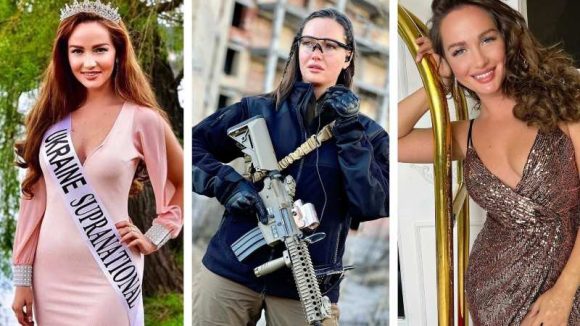 Miss Ucrania se suma al ejército para luchar contra Rusia