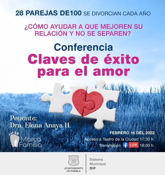 Convoca DIF a participar en la conferencia La Clave del Amor