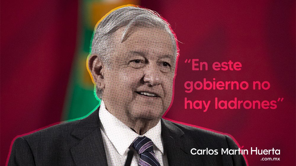 Andrés Manuel López Obrador asegura que en su gobierno no hay ladrones