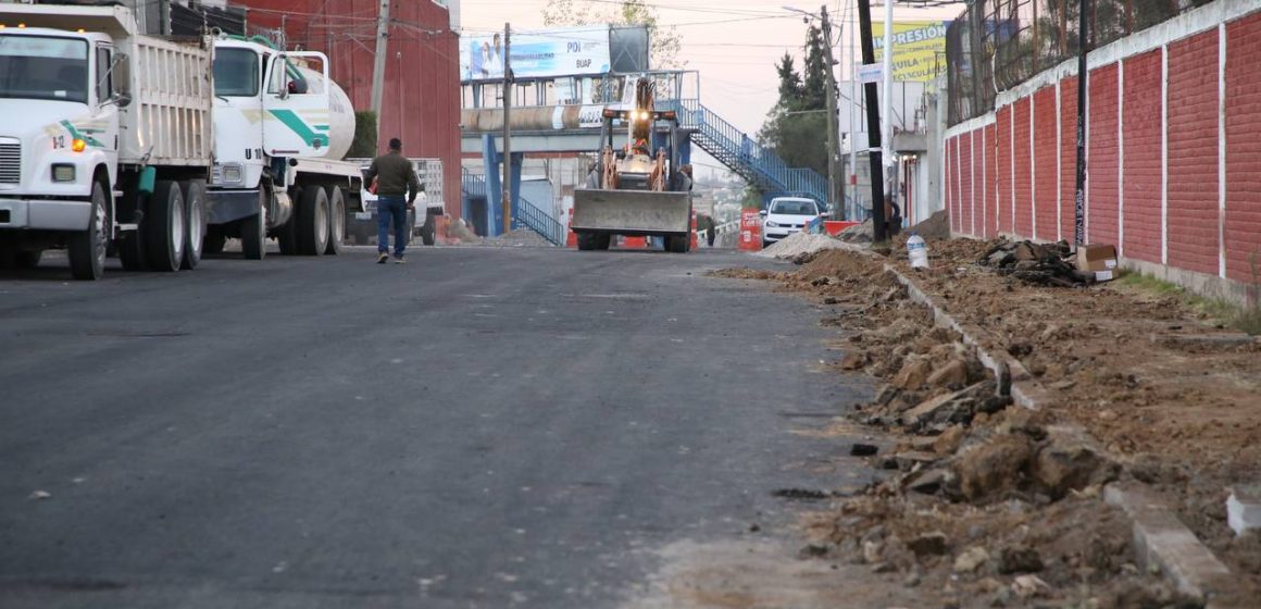 Al 80% de avance pavimentación de la 55 sur